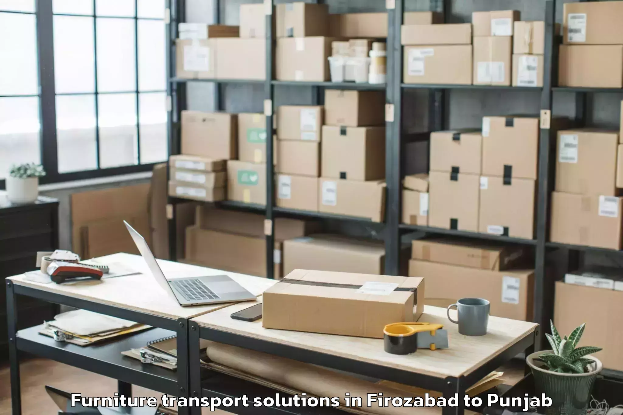 Firozabad to Fazilka Furniture Transport Solutions